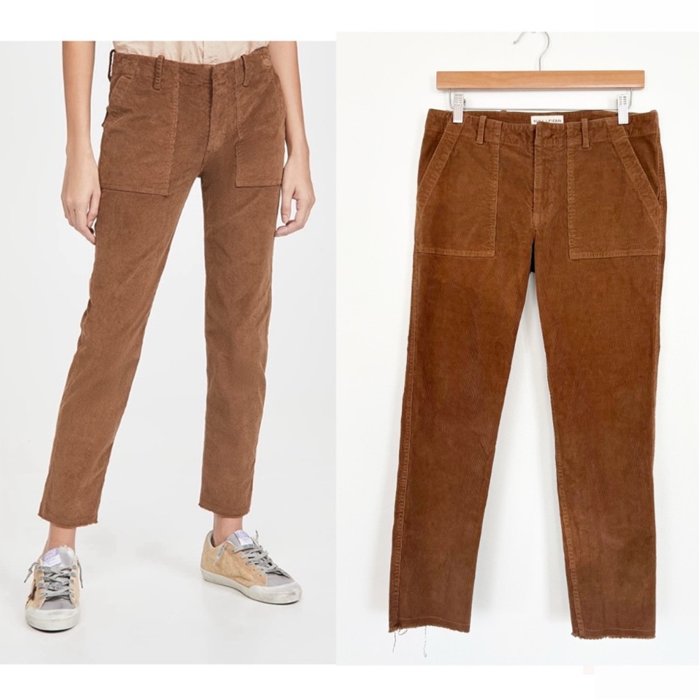 Nili Lotan‎ || Jenna Pants in Corduroy Chestnut Brown Size 4 FLAWED